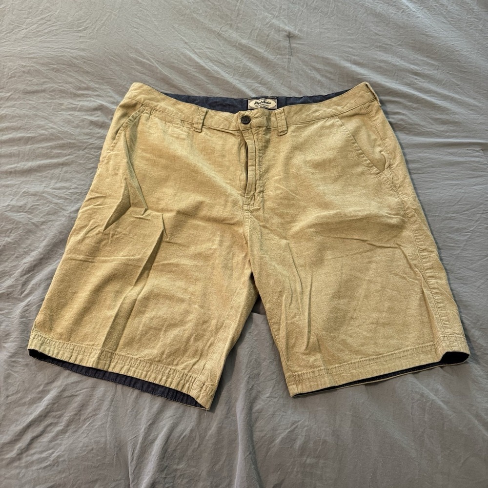 Flag & Anthem Men's Khaki Textured Twill Shorts Size 36